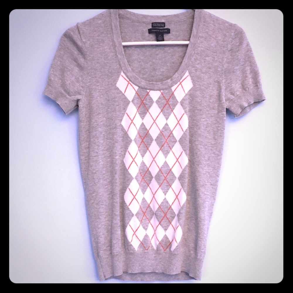 CLOSET CLOSING! Tommy Hilfiger argyle SS sweater